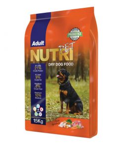 غذای خشک سگ نوتری پت مدل Adult 21 Percent PROBIOTICS وزن 15 کیلوگرم