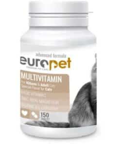قرص مولتی ویتامین گربه یوروپت بسته 150 عددی ا Europet Multivitamin 150 tablet