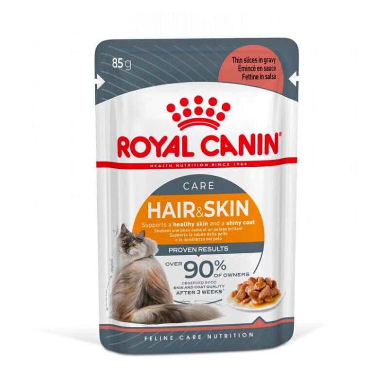 پوچ گربه رویال کنین Royal Canin Hair & Skin وزن 85 گرم